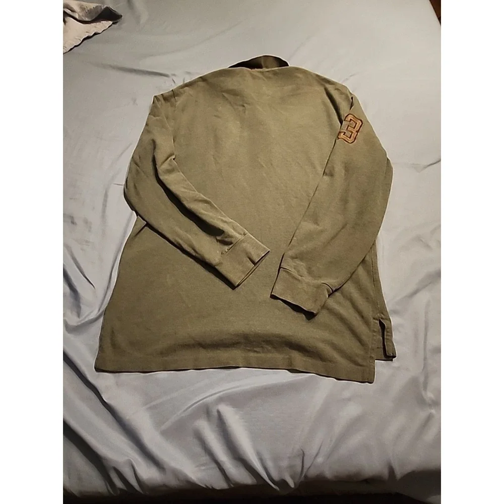 Vtg Polo Ralph Lauren Polo Shirt Mens M Duel Match 3‎ Double Big Pony Green